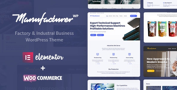 Manufacturer v1.1.6 - Factory and Industrial WordPress Theme