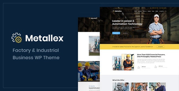 Metallex v1.0 - Industrial And Engineering WordPress Theme