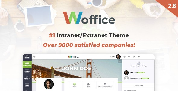 Woffice v2.8.7 - Intranet/Extranet WordPress Theme