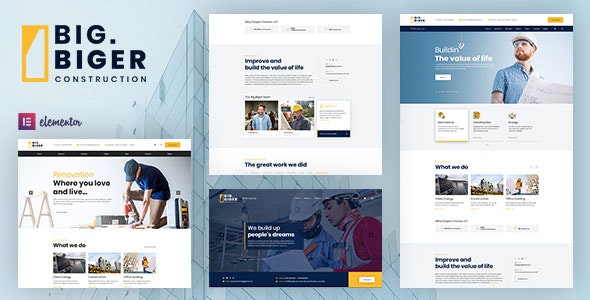 Bigger v1.0.1 - Construction WordPress Theme