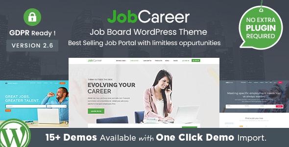 JobCareer v2.9 - Job Board Responsive WordPress Theme