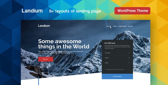 Landium v2.2.2 - WordPress App Landing Page