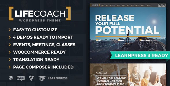 Life Coach v2.2.5 - WordPress Theme