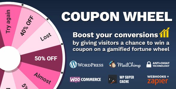 Coupon Wheel For WooCommerce and WordPress v3.0.8