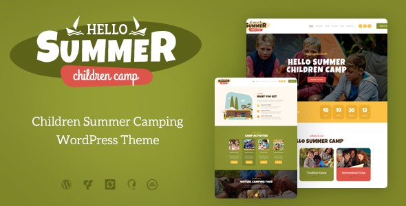 Hello Summer v1.0.4 - A Children's Camp WordPress Theme