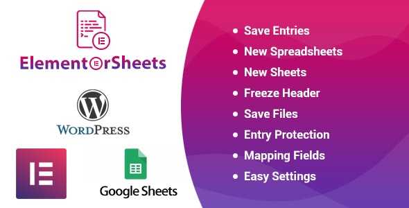 ElementorSheets v1.3 - Elementor Pro Form Google Spreadsheet Addon