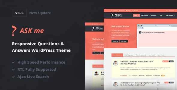 Ask Me v6.1 - Responsive Questions & Answers WordPress