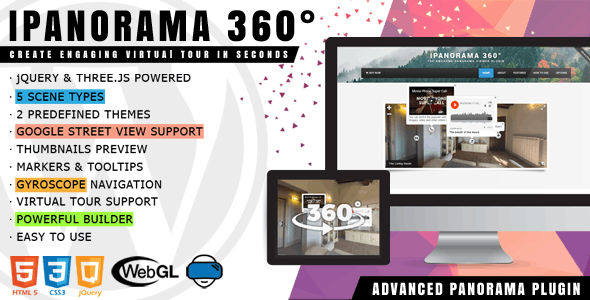 iPanorama 360° v1.5.13 – Virtual Tour Builder for WordPress
