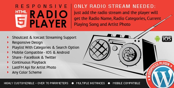 Radio Player Shoutcast & Icecast v3.3.3